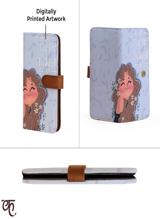 Kalankit Passport Wallet for Women | Vegan Leather Bi-Fold Long Wallet & Travel Purse | Valentine Gift for Her, Valentine Gifts for Women | You are Enough! - Image 5